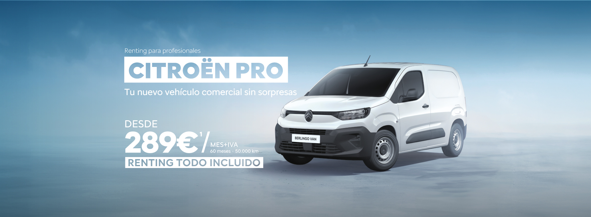 ¡Hazte con el renting para profesionales de Citroën!
