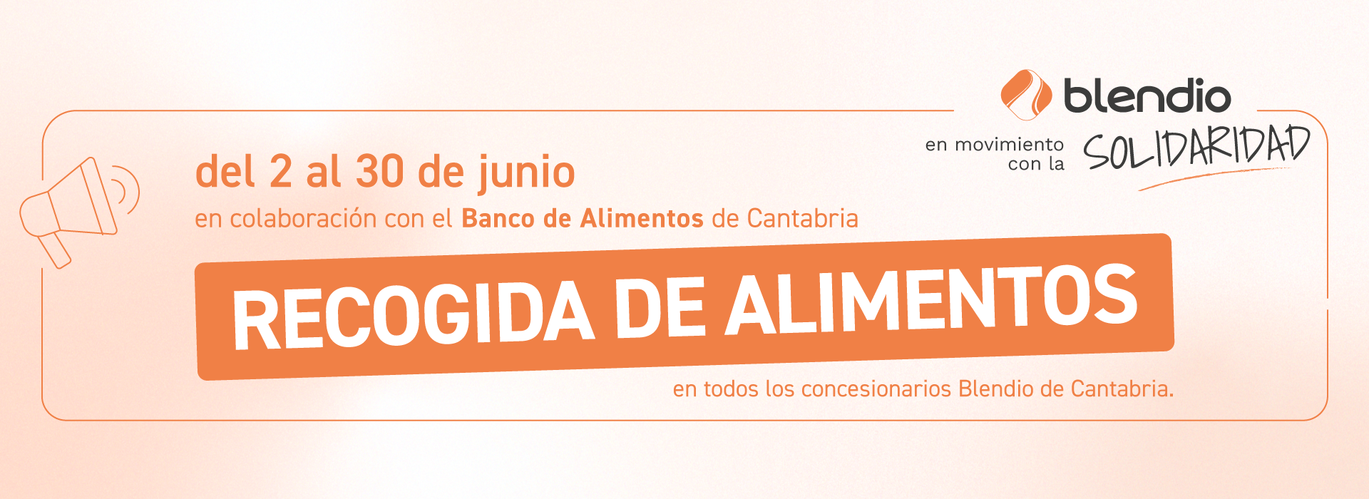 "Blendio en movimiento con la solidaridad": este junio, tú donas y nosotros te lo agradecemos
